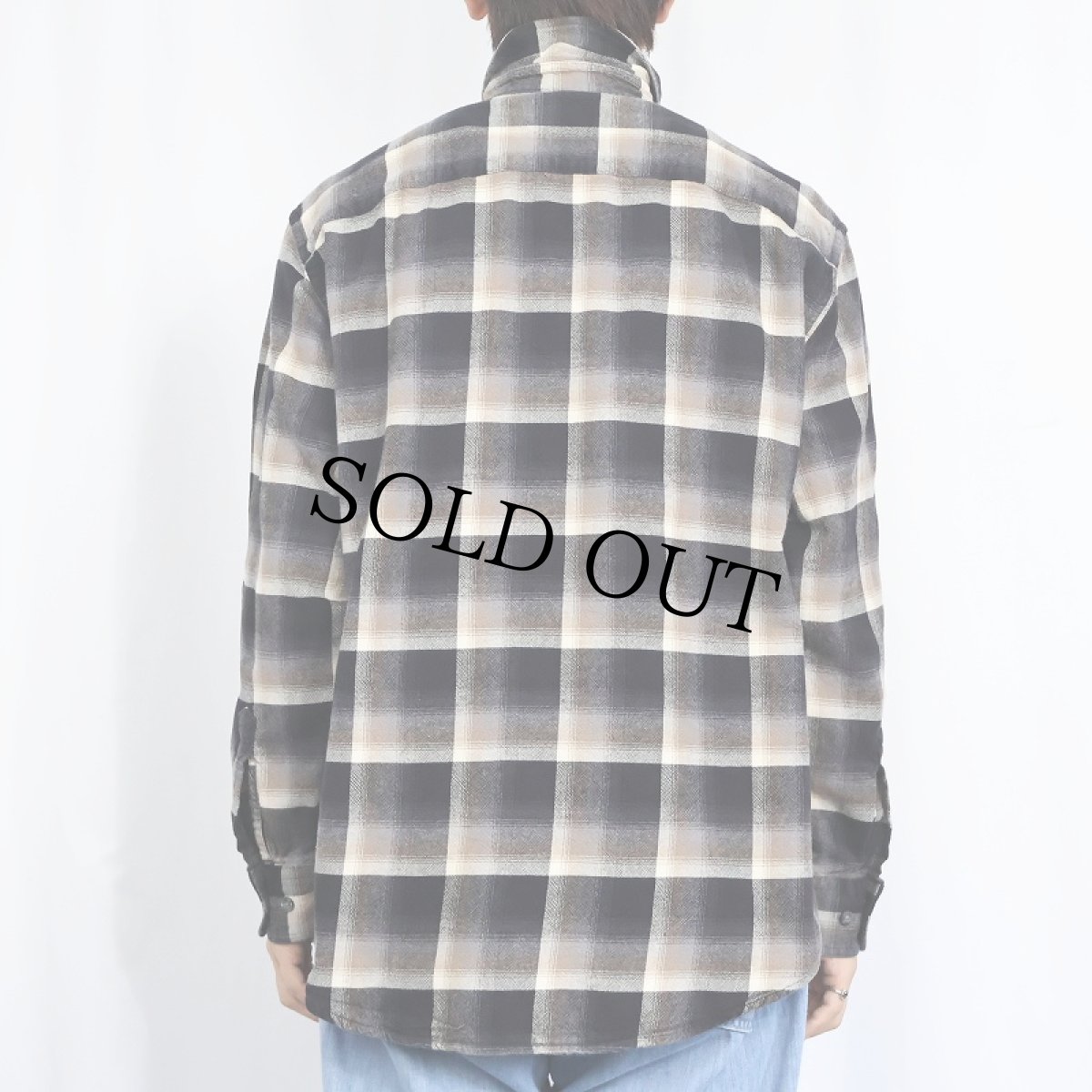 画像3: PENDLETON "MASON" オンブレーチェック柄 コットンボタンダウンシャツ L (3)