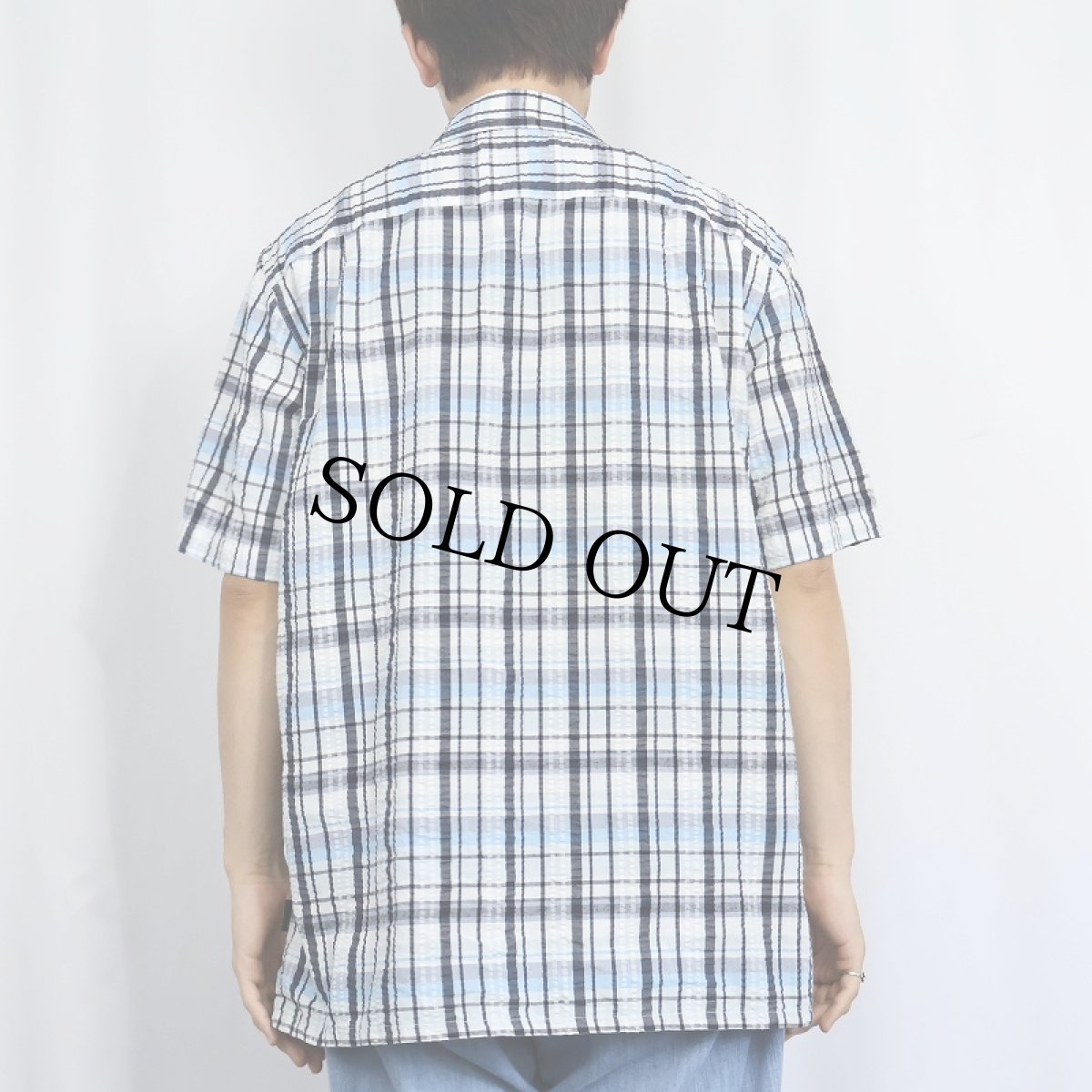 画像3: 2015SS Patagonia チェック柄 ポリエステル×コットンシャツ L (3)