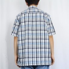 画像3: 2015SS Patagonia チェック柄 ポリエステル×コットンシャツ L (3)