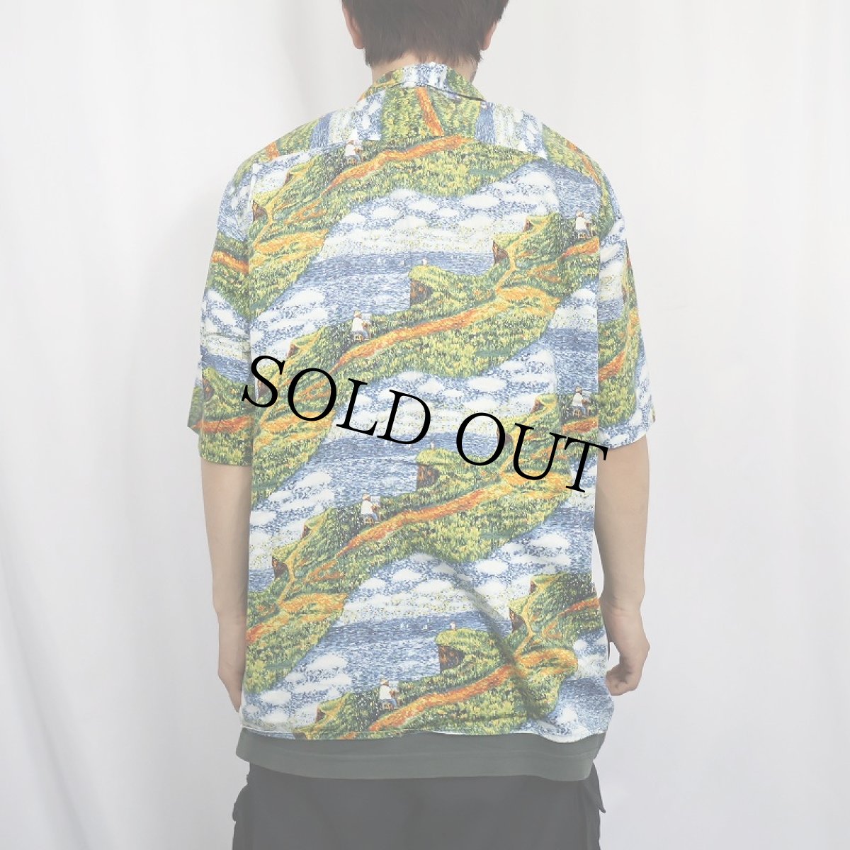 画像3: 90's Guy Buffet Collection by Reyn Spooner HAWAII製 アート柄 コットンシャツ L (3)