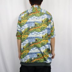 画像3: 90's Guy Buffet Collection by Reyn Spooner HAWAII製 アート柄 コットンシャツ L (3)