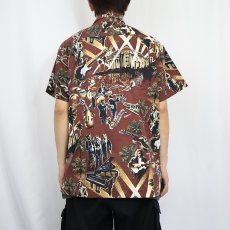 画像3: 〜90's Eddy Y Collection by Reyn Spooner ミュージック柄 コットンシャツ L (3)