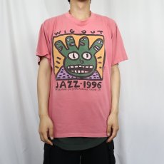 画像2: 90's BIG HED USA製 "WIG OUT JAZZ・1996" アートプリントTシャツ L (2)