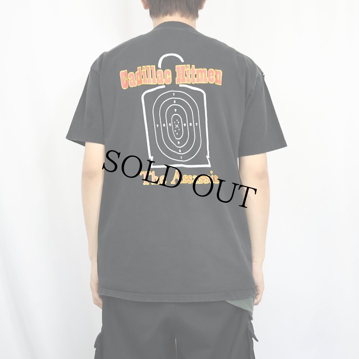 画像3: 90's Cadillac Hitmen "The Assassin" サーフロックバンドTシャツ BLACK L (3)