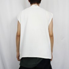 画像3: 90's GAP USA製 "half twist" カットオフスリーブ プリントTシャツ L (3)