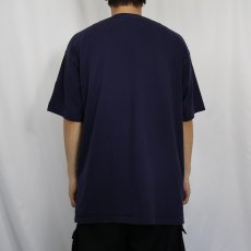 画像3: 90's POLO Ralph Lauren USA製 ロゴ刺繍 ポケットTシャツ NAVY L (3)