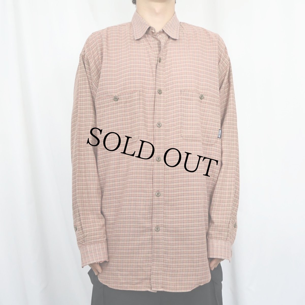 画像2: 2000's Patagonia "ORGANIC COTTON" チェック柄コットンシャツ L (2)