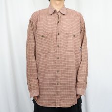 画像2: 2000's Patagonia "ORGANIC COTTON" チェック柄コットンシャツ L (2)