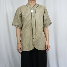 画像2: 30~40's ウールベースボールシャツ (2)