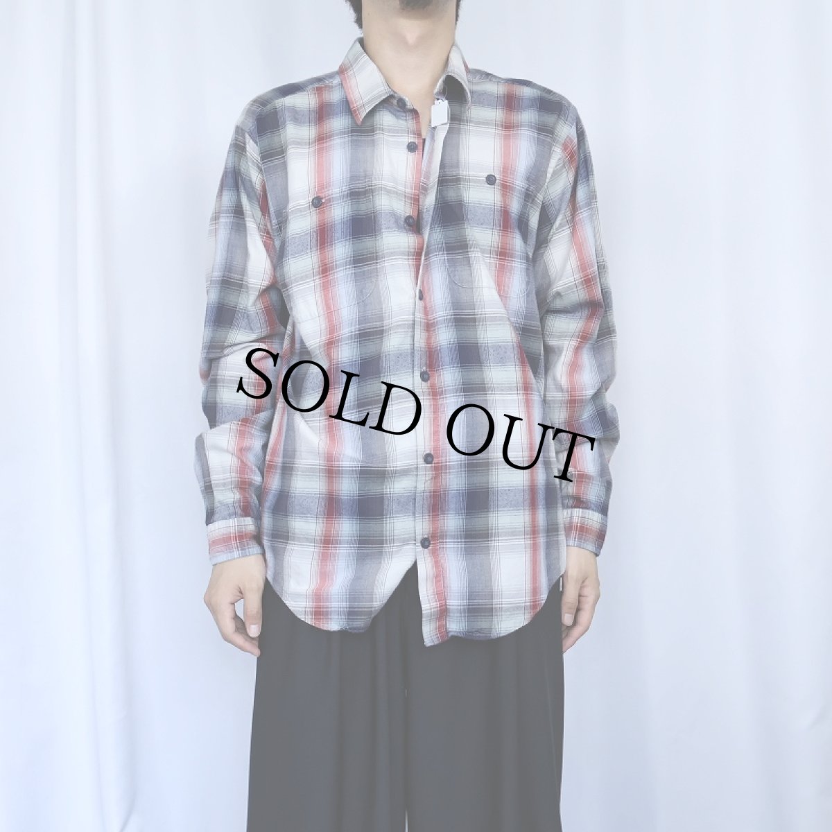 画像2: 2014AW Patagonia "ORGANIC COTTON" オンブレーチェック柄コットンシャツ M (2)