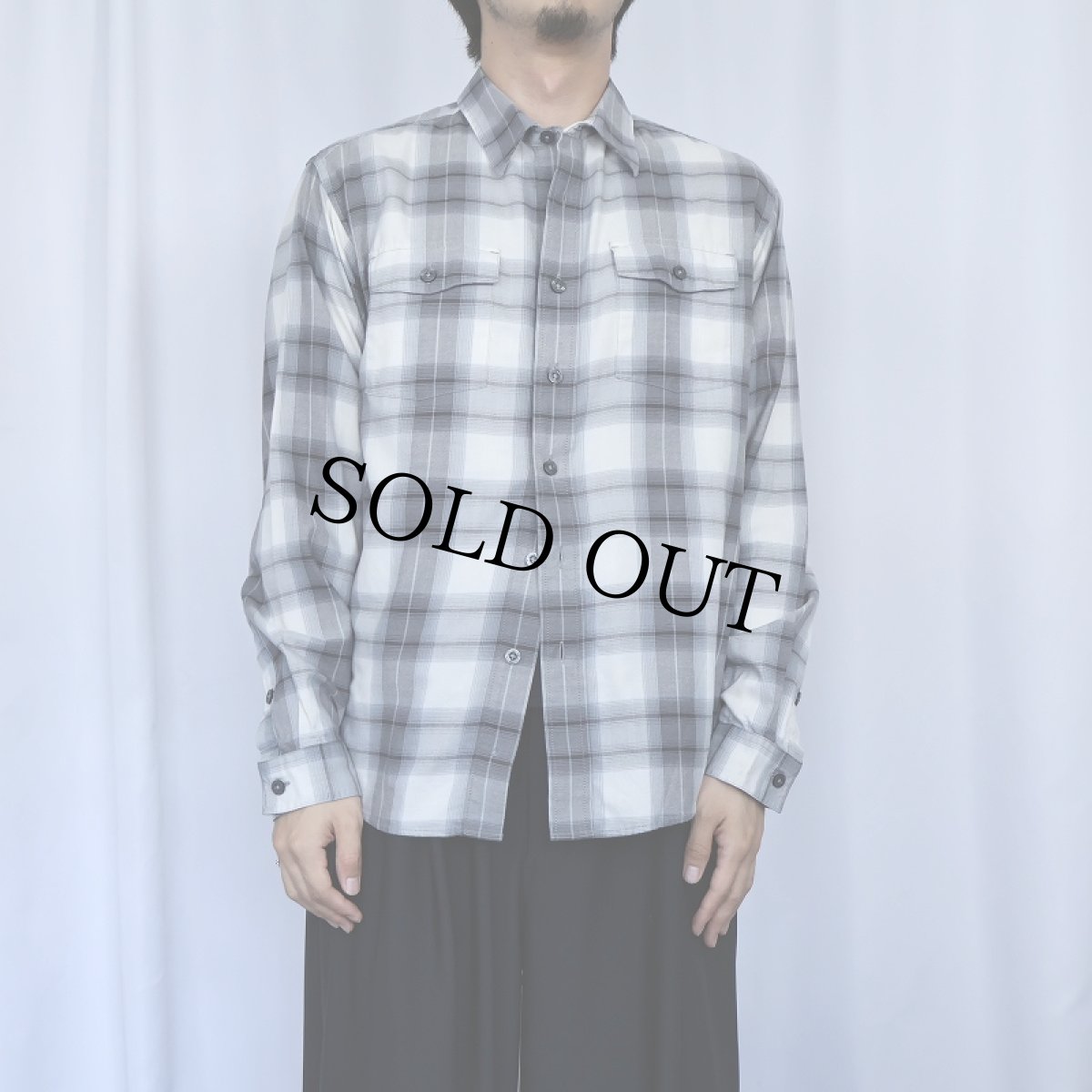 画像2: 2015AW Patagonia "ORGANIC COTTON" オンブレーチェック柄コットンシャツ S (2)