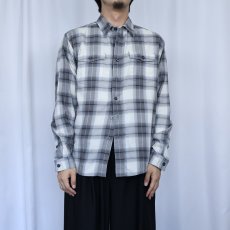 画像2: 2015AW Patagonia "ORGANIC COTTON" オンブレーチェック柄コットンシャツ S (2)