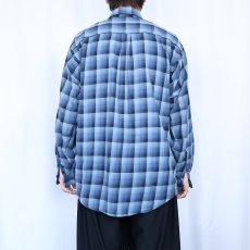 画像3: 2000's Patagonia "ORGANIC COTTON" オンブレーチェック柄コットンシャツ M (3)