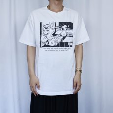 画像2: 90's Nick Kim "Just what is it outside that window that…" 分子イラストプリントTシャツ L (2)