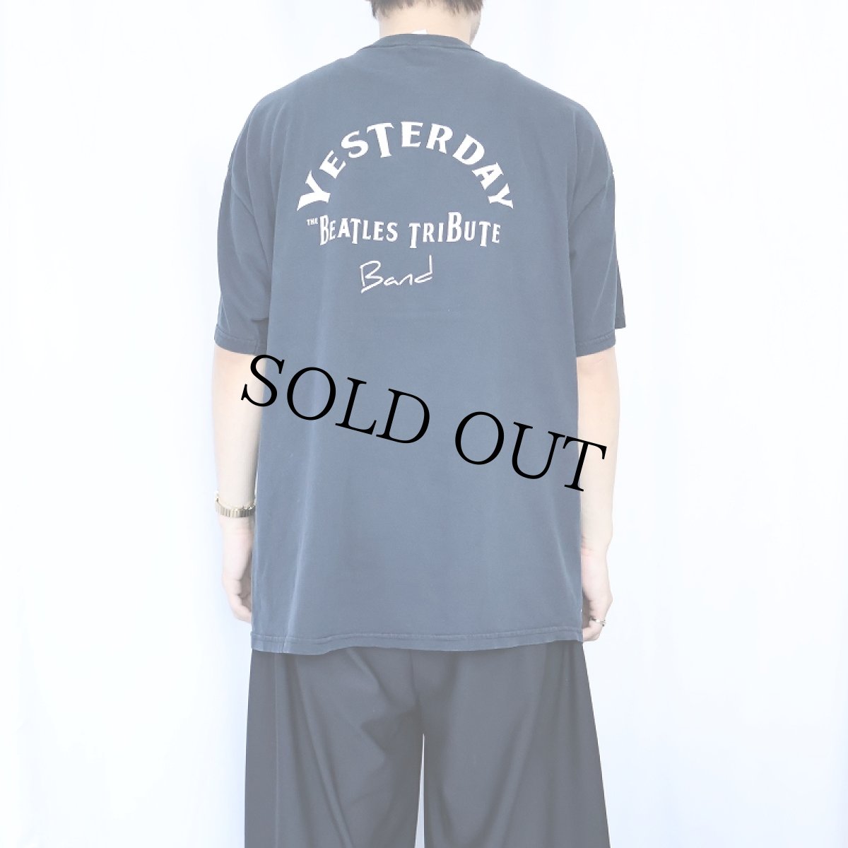 画像3: 2000's BEATLES TRIBUTE BAND "YESTERDAY" プリントTシャツ BLACK XL (3)