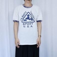 画像2: 90's PLNETY TOUGH SPORT  ロゴプリントリンガーTシャツ L (2)