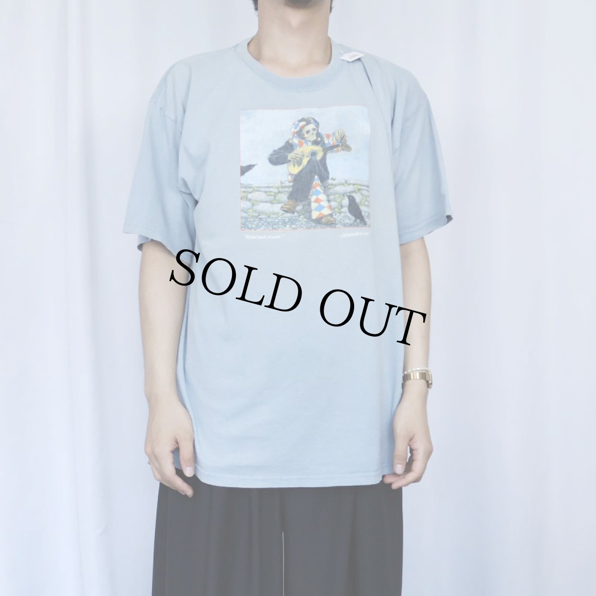 画像2: 2000's Carpenter "Pickin' and Grinnin'" スカルプリントTシャツ L (2)