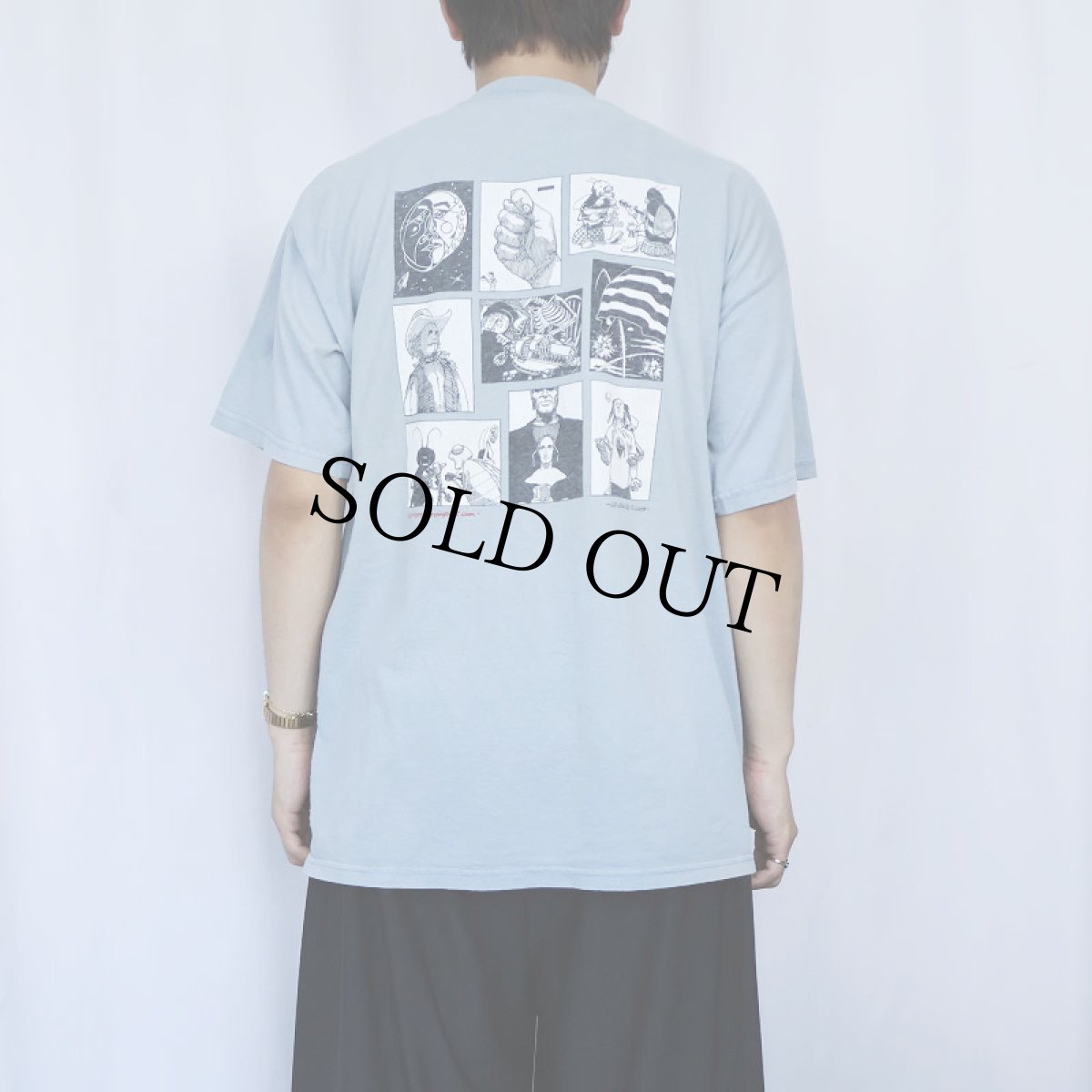 画像3: 2000's Carpenter "Pickin' and Grinnin'" スカルプリントTシャツ L (3)