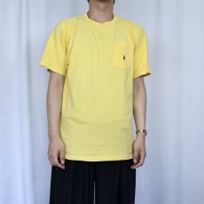 画像2: 90's POLO Ralph Lauren USA製 ロゴ刺繍 ポケットTシャツ S (2)