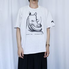 画像2: 90's USA製 "RHINO'S BAR CINCINNATI, OH." サイイラストプリントTシャツ XL (2)