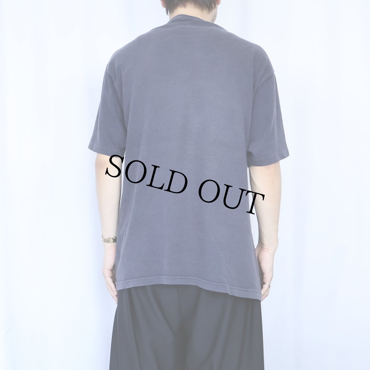 画像3: 90's Champion USA製 ロゴプリントTシャツ BLACK L (3)