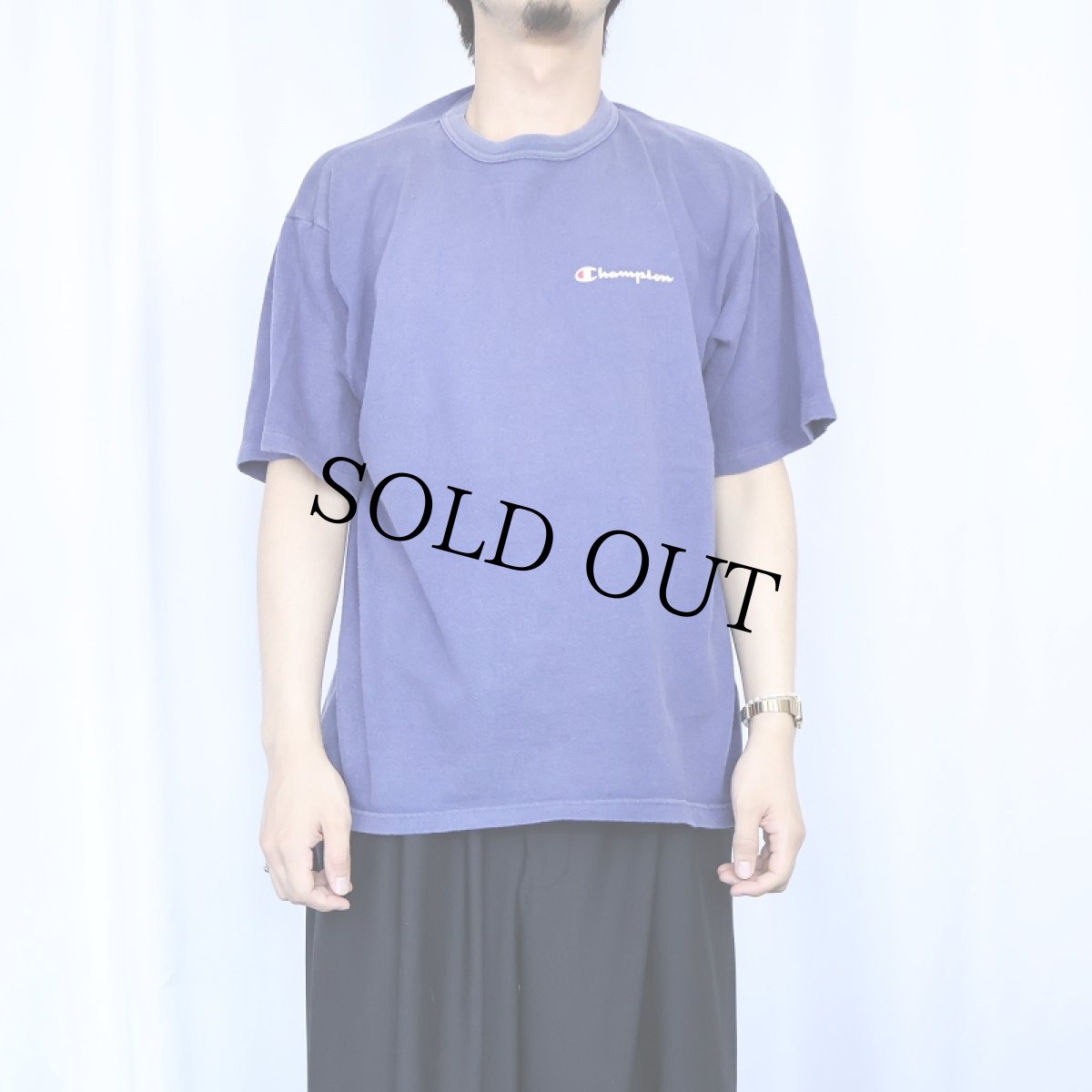 画像2: 90's Champion USA製 ロゴプリントTシャツ L (2)