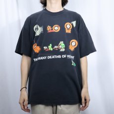 画像2: 90's SOUTH PARK "THE MANY DEATHS OF KENNY" キャラクタープリントTシャツ BLACK XL (2)