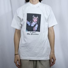 画像2: 90's "I Love My Grandma” メモリアルフォトプリントTシャツ L (2)