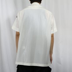 画像3: 60's King Louie "Brosch Bros" チェーン刺繍 ボーリングシャツ L (3)