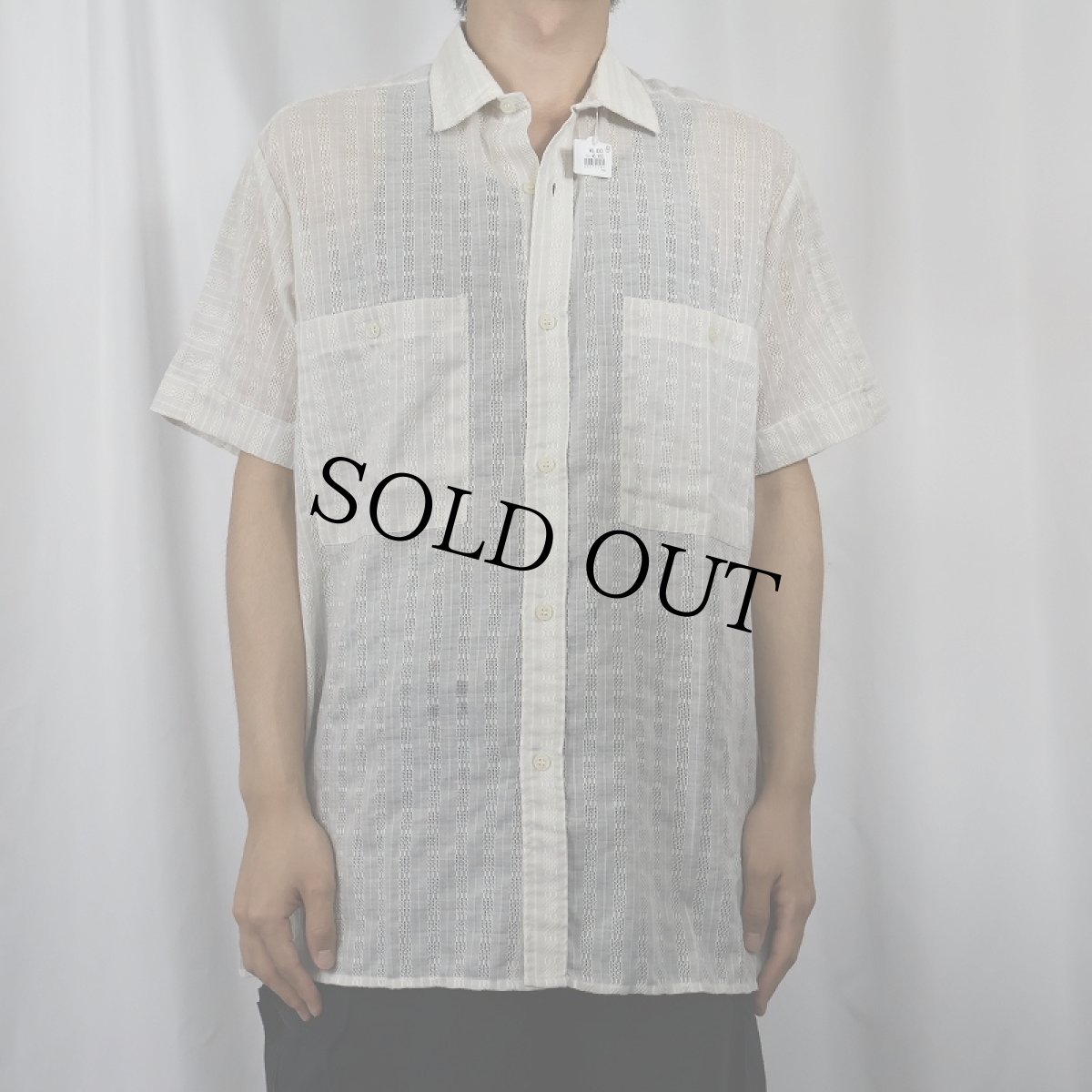 画像2: 80's Triola ドビー織りコットンシャツ  (2)