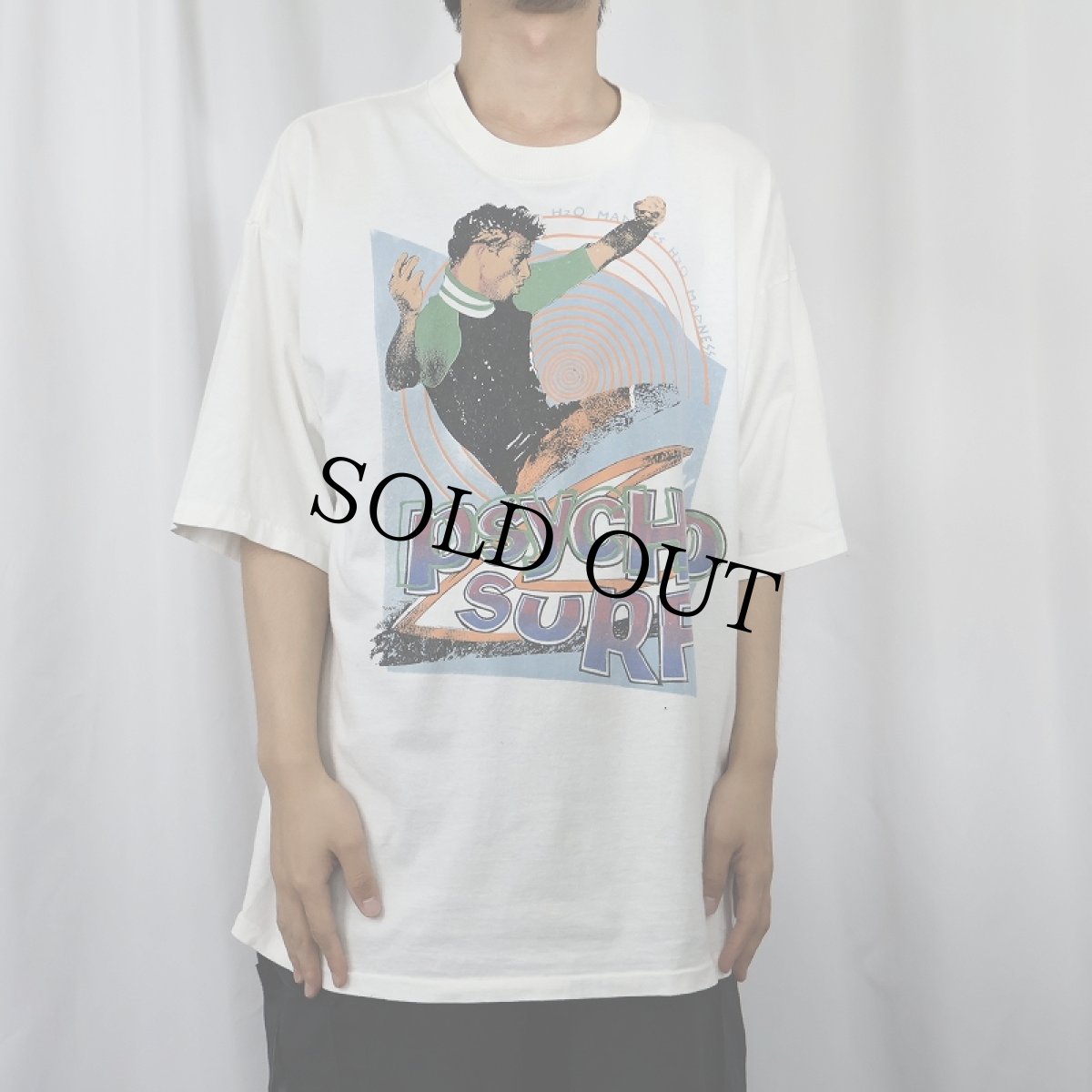 画像2: 90's Quiksilver USA製 "Psyco Surf" プリントTシャツ XL (2)