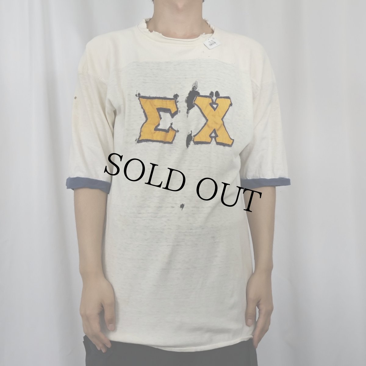 画像2: 60's Campus Classics ワッペン付き フットボールTシャツ (2)