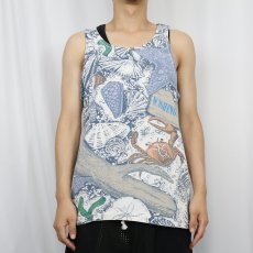画像2: 90's PACIFIC CITIES SPORTSWEAR USA製 "WASHINGTON" 貝殻柄 タンクトップ L (2)