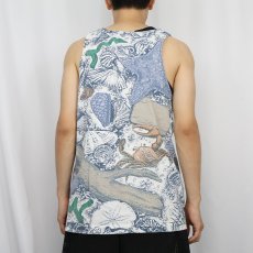 画像3: 90's PACIFIC CITIES SPORTSWEAR USA製 "WASHINGTON" 貝殻柄 タンクトップ L (3)