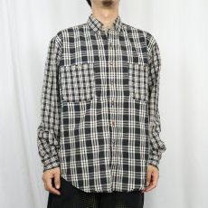 画像2: 80~90's Eddie Bauer "Bainbridge Flannel" チェック柄 コットンシャツ L (2)