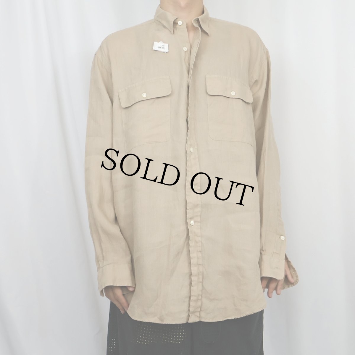 画像2: POLO Ralph Lauren "WHITFIELD" リネンシャツ M (2)