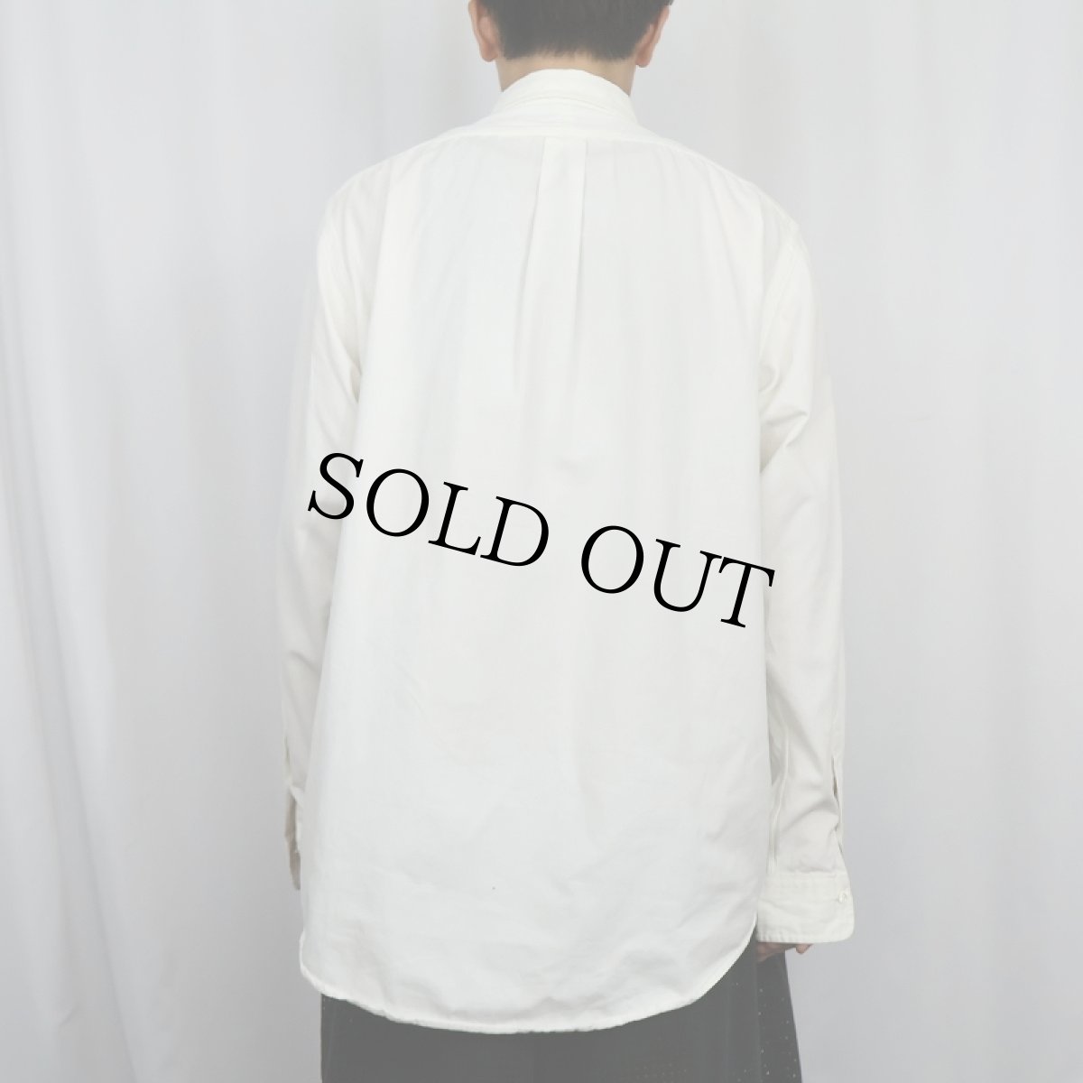 画像3: Ralph Lauren ロゴ刺繍 コットンボタンダウンシャツ L (3)