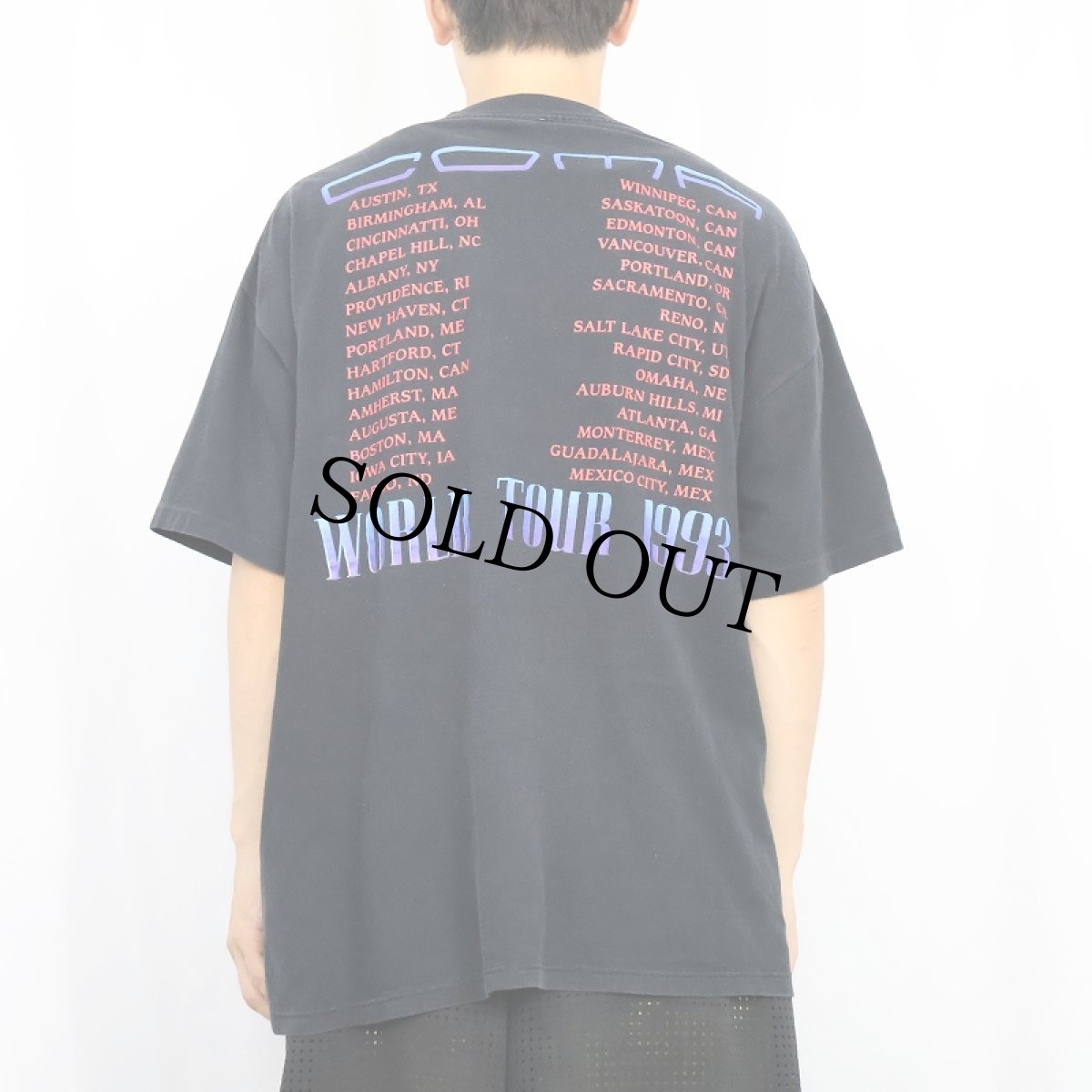 画像3: 1992 GUNS N' ROSES "COMA" ロックバンドツアーTシャツ BLACK (3)