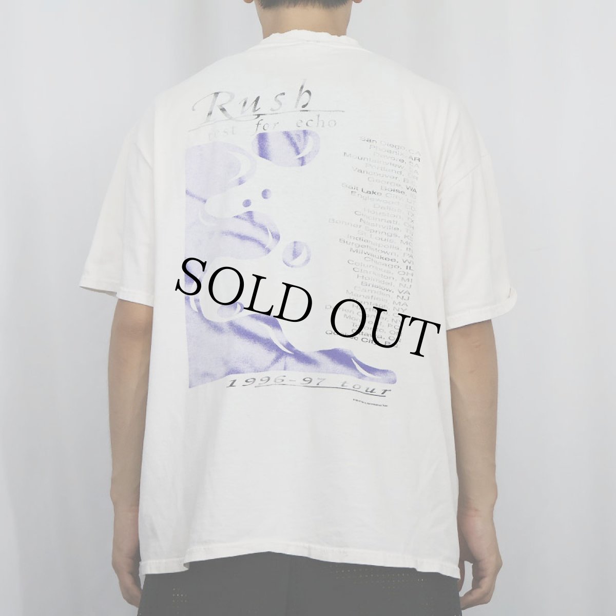 画像3: 90's RUSH "Test for Echo 1996-1997" ロックバンドツアーTシャツ L (3)