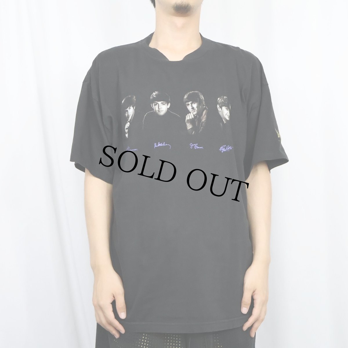 画像2: 90's THE BEATLES ロックバンドTシャツ BLACK XL (2)