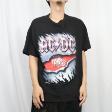 画像2: 90's AC/DC USA製 "THE RAZORS EDGE" ロックバンドツアーTシャツ BLACK XL (2)