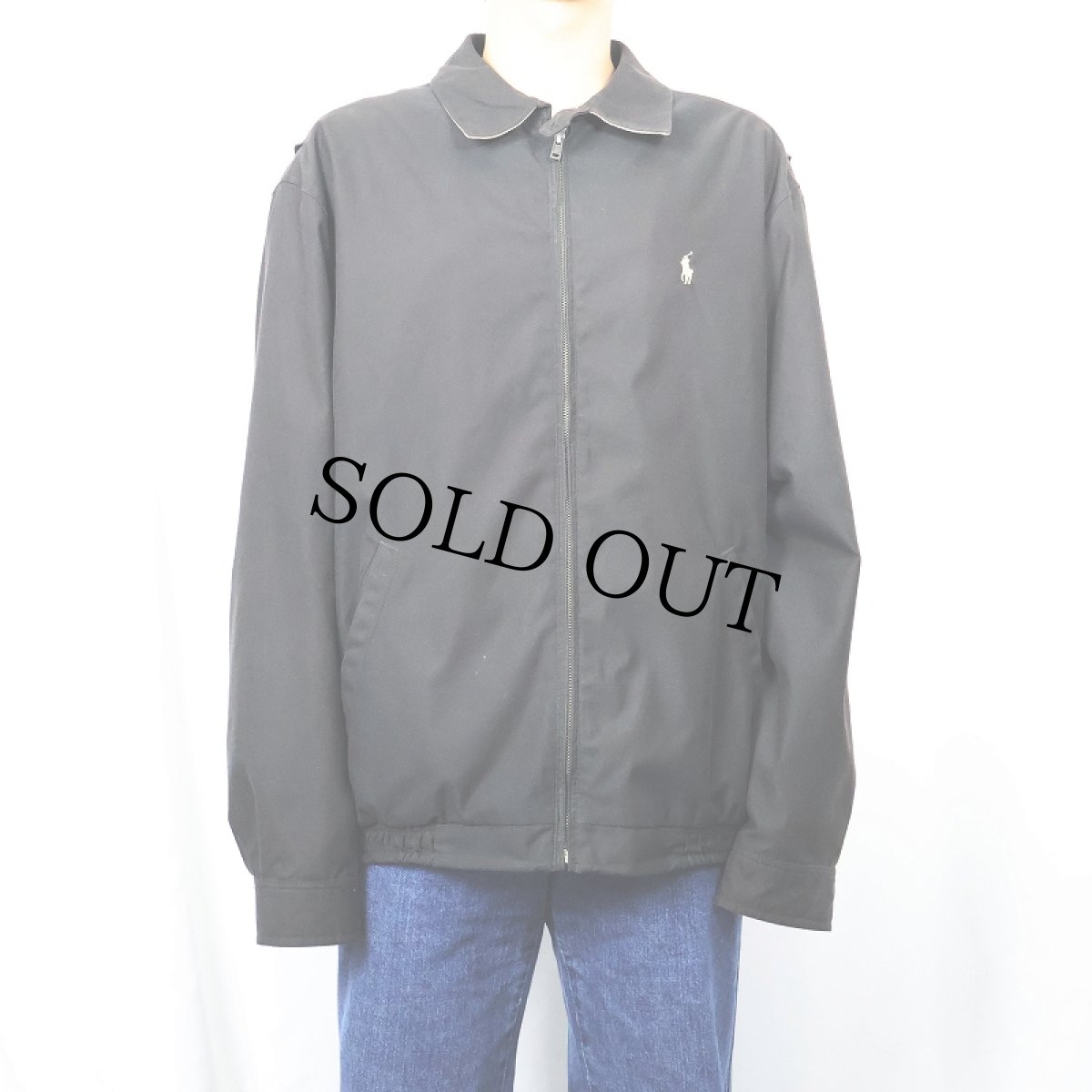 画像2: POLO Ralph Lauren ポリエステル スイングトップ BLACK XL (2)