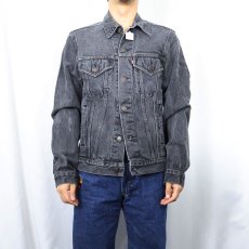 画像2: 80's Levi's 71506-0259 先染めブラックデニムジャケット 42L (2)