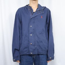 画像2: POLO Ralph Lauren エルボーパッチ付き コットンフパーカー L (2)