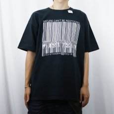 画像2: "NATURE CAN'T BE RESTOCKED" シマウマプリントTシャツ BALCK XL (2)