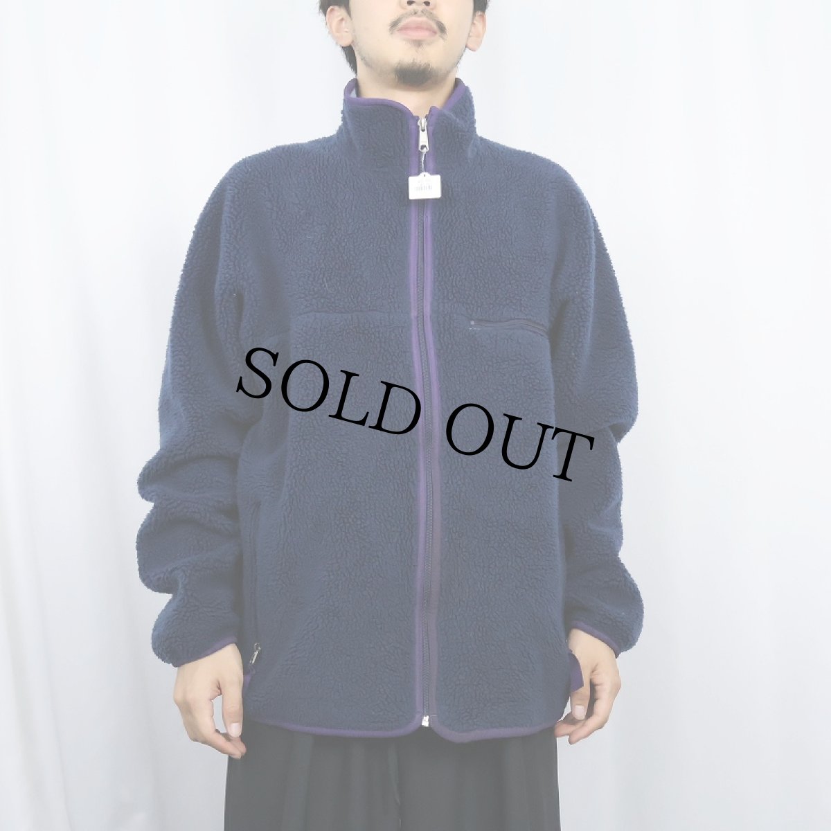 画像2: 90's Patagonia USA製 ベビーレトロカーディガン NAVY XL (2)