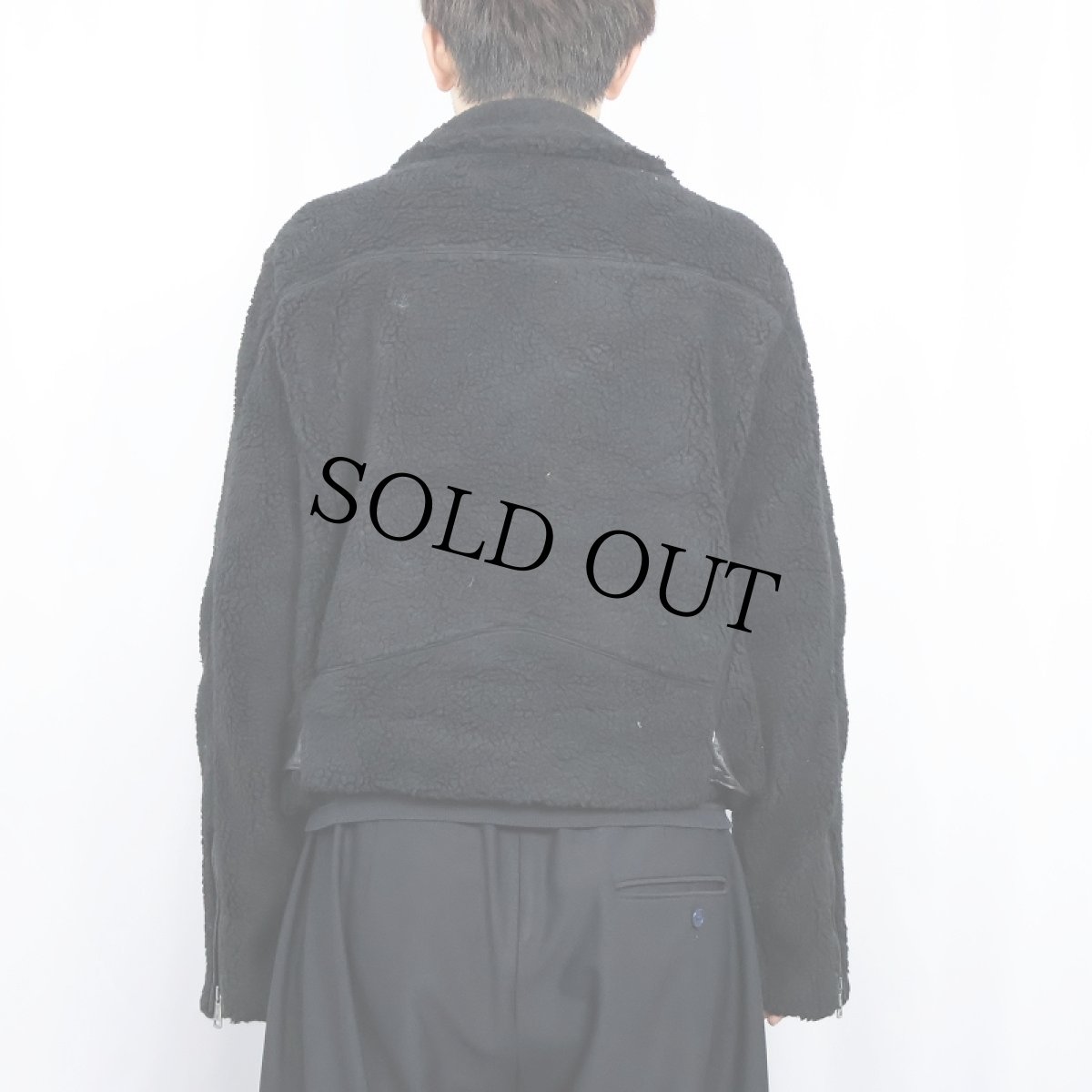 画像3: POLO Ralph Lauren "Double Riders Type" ボアライダースジャケット BLACK L タグ付き未使用 (3)