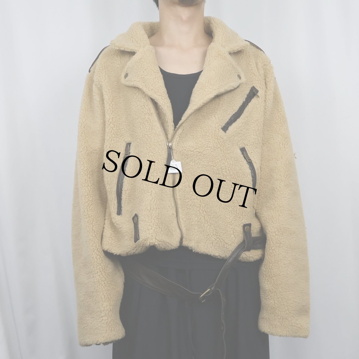 画像3: POLO Ralph Lauren "Double Riders Type" ボアライダースジャケット XXL タグ付き未使用 (3)