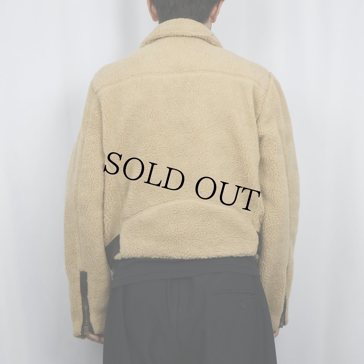 画像3: POLO Ralph Lauren "Double Riders Type" ボアライダースジャケット L (3)