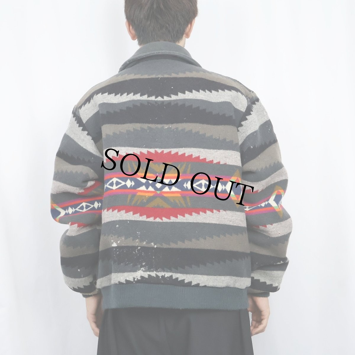 画像3: 90's PENDLETON ネイティブ柄 ウールジップジャケット XL (3)